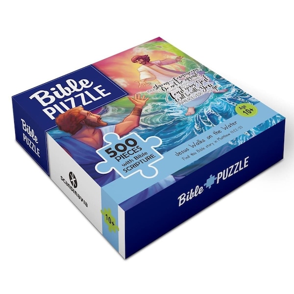 Scandinavia Publishing 24 x 14 in. Jesus Walks On Water Puzzle - 500 Piece 231666 - main